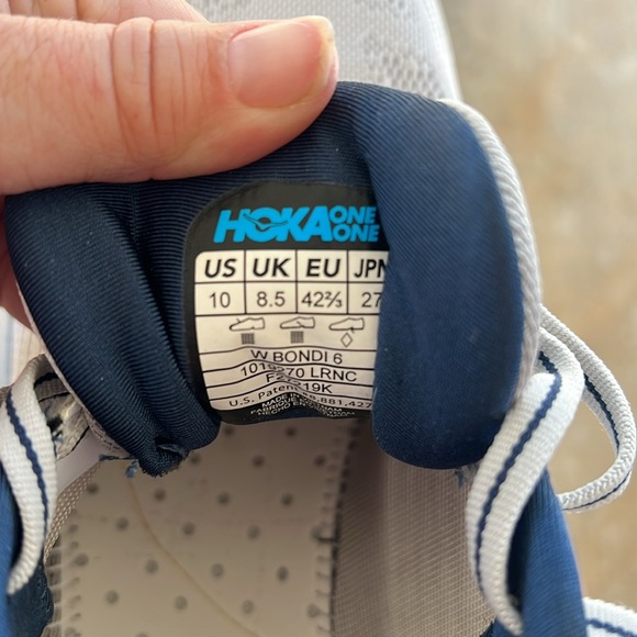 Hoka One One Bondi 6 Women’s Size 10 White Navy Pink EUC - Picture 7 of 9